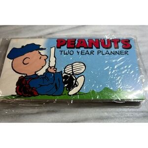 Vintage NIP PEANUTS Two Year Planner Charlie Brown Snoopy Woodstock Organizer